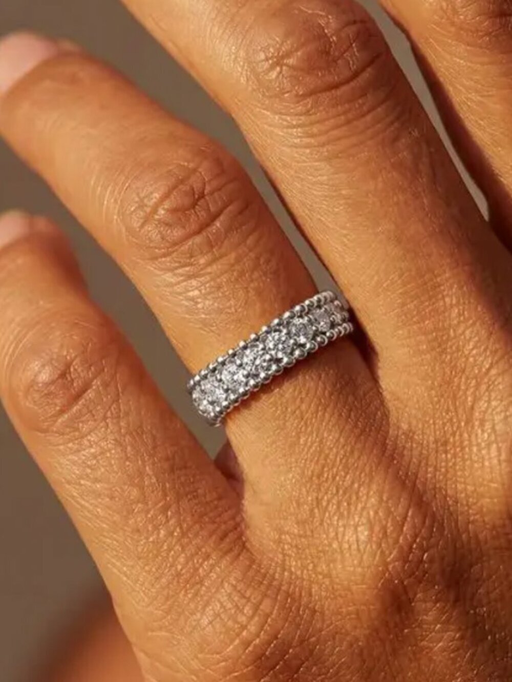 NEW 18k White Gold Diamond Eternity Ring Band